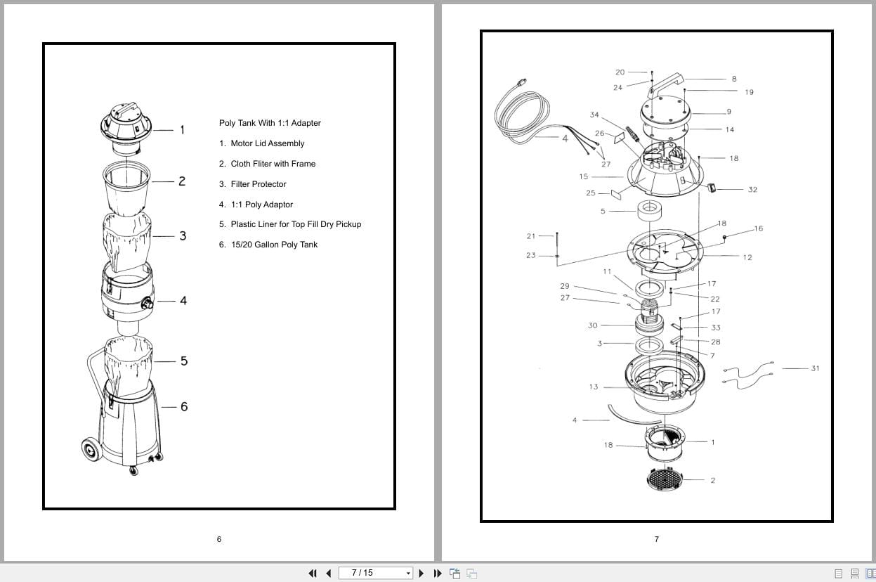 Minuteman Critical Filter Vacuum X829 C82915 C82920 Service Operation Parts Manual (2)