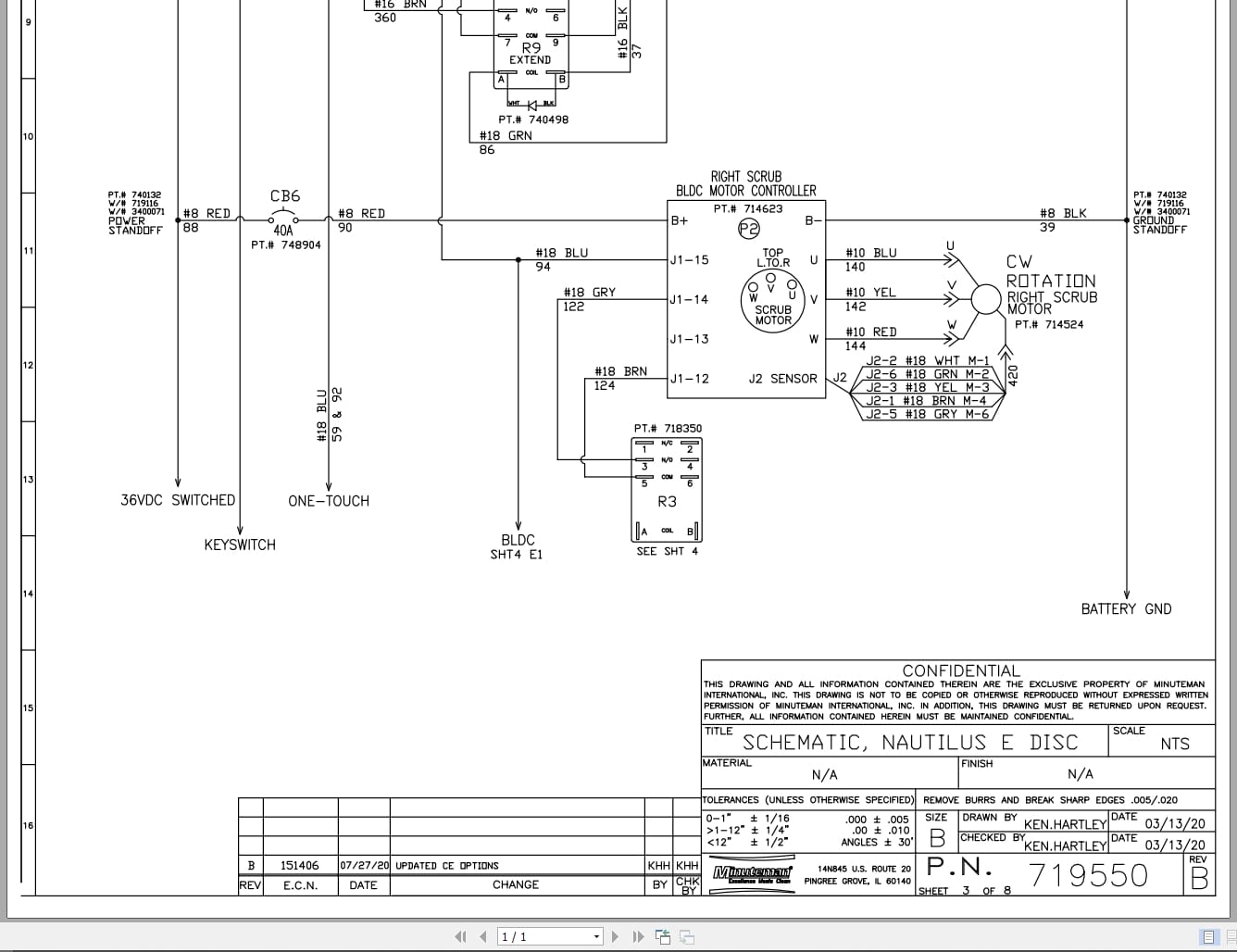Minuteman Disc Sweeper Nautilus E Electrical Schematic 719550 2020 (2)