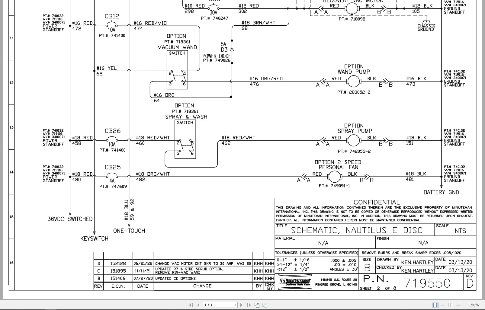 Minuteman Disc Sweeper Nautilus E Electrical Schematic 719550 2022 (2)