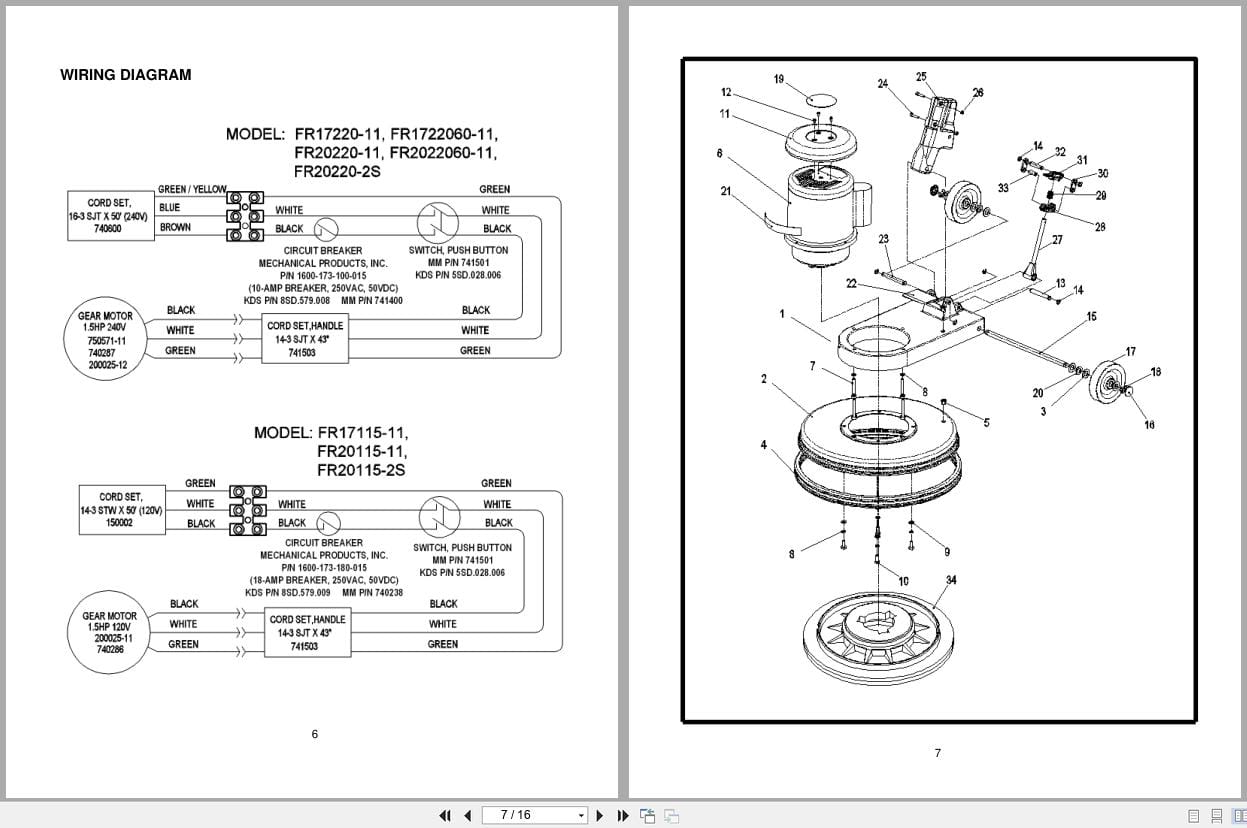 Minuteman Floor Machines FR17115 11 To F420220 2S Operation Service Parts Care 988344 2018 (2)