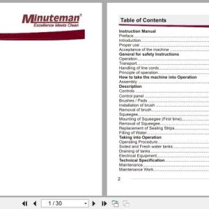 Minuteman Floor Scrubber E17 User Manual (1)
