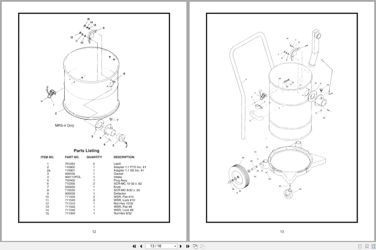 Minuteman Mercury Vacuum MRS 1 MRS 2 MRS 3 MRS 4 Operation Service Parts (3)