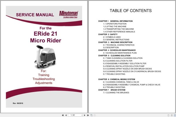 Minuteman Micro Rider Eride 21 Service Manual Wiring Diagram 2016 (1)