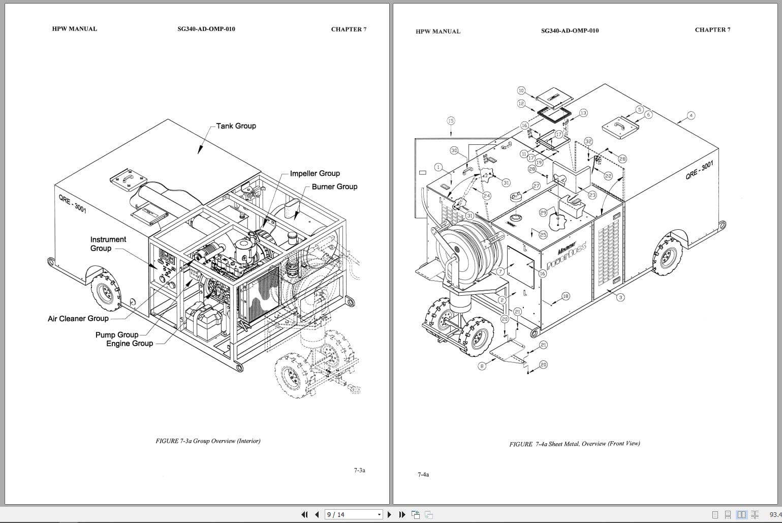 Minuteman PowerBoss High Pressure Washer QRE 3001 Supplement Parts Manual 3308731 2004 (2)