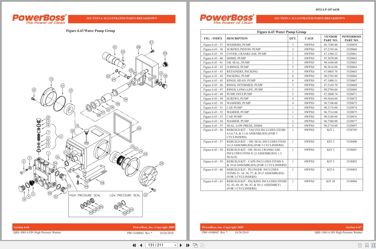 Minuteman PowerBoss High Pressure Washer QRE 3001A Technical Manual 4100042 2010 (2)