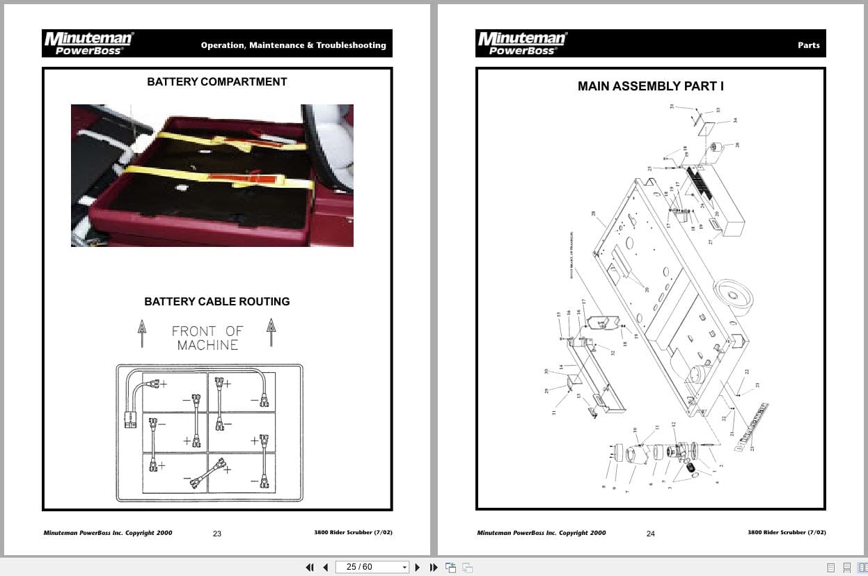 Minuteman Rider Scrubber 3800 Series Operation Service Parts Assembly Manual (2)