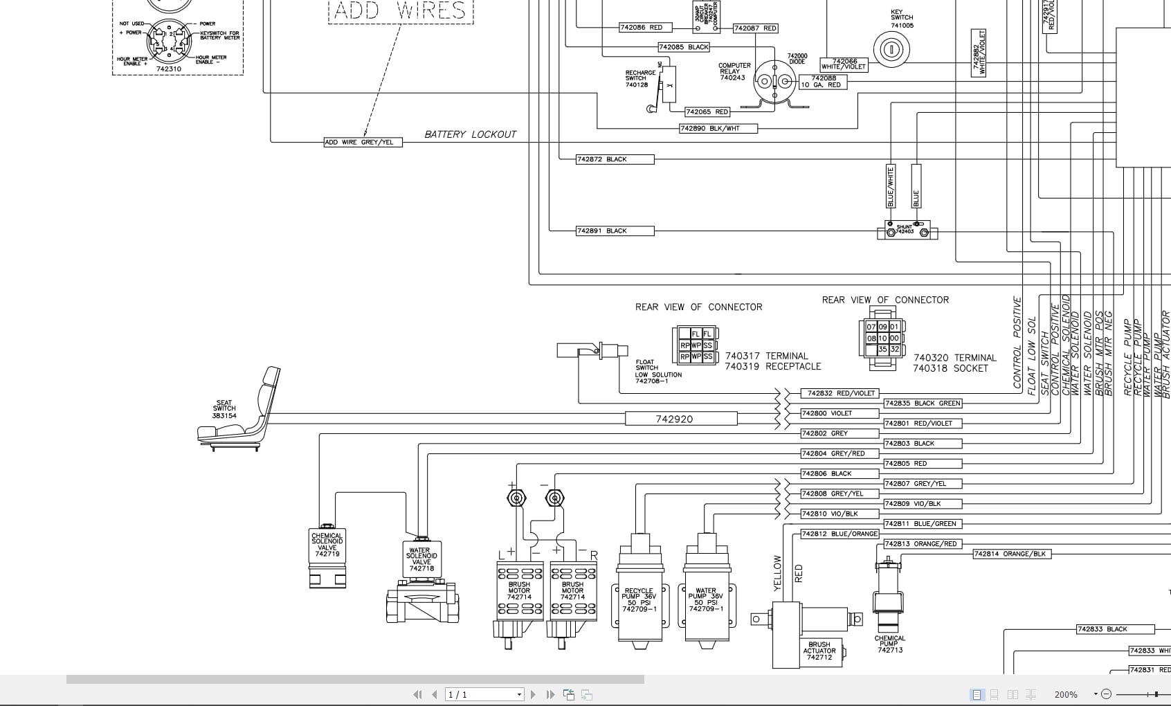 Minuteman Rider Scrubber 3800 Water Broadley Complete Wiring Diagram (2)