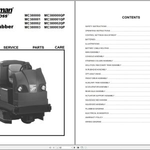 Minuteman Rider Scrubber 3880 Operation Parts Manual And Wiring Diagram (1)