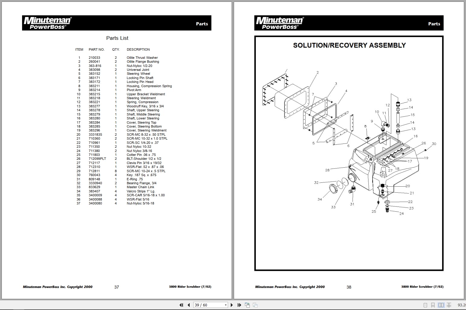 Minuteman Rider Scrubber 3880 Operation Parts Manual And Wiring Diagram
