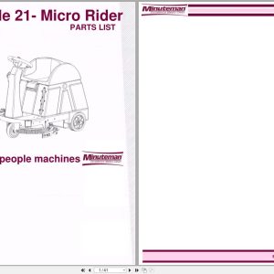 Minuteman Rider Scrubber E Ride 21 Service Parts Manual And Wiring Diagram (1)