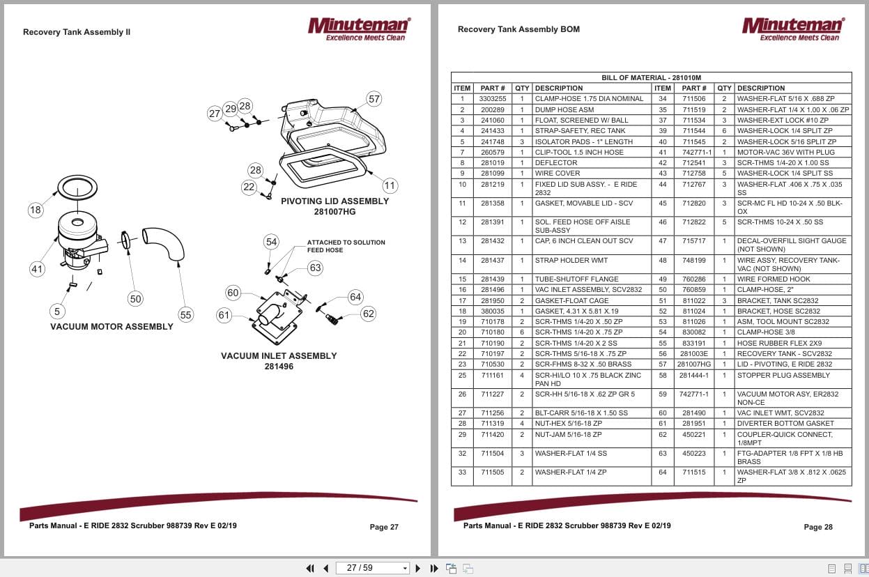 Minuteman Rider Scrubber E Ride 28 32 Series Parts Assembly Manual And Wiring Diagram (2)