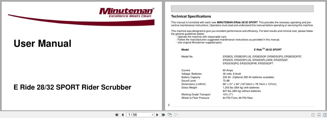 Minuteman Rider Scrubber E Ride 28 32 Sport User Manual 988739UMS 2014 (1)