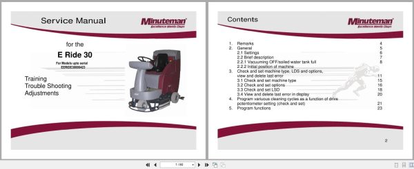 Minuteman Rider Sweeper E Ride 30 Service Manual Wiring Diagram (1)