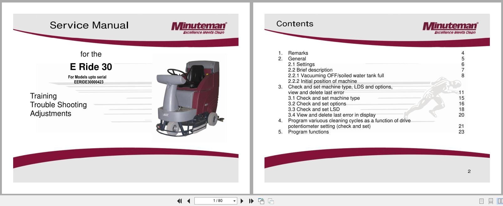 Minuteman Rider Sweeper E Ride 30 Service Manual Wiring Diagram (1)