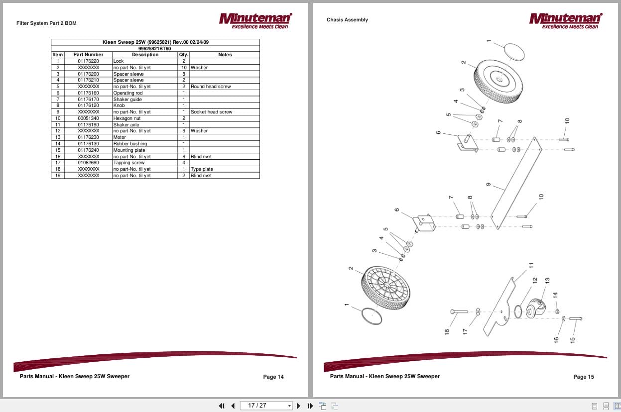 Minuteman Rider Sweeper Kleen Sweep 25W Parts Manual (3)