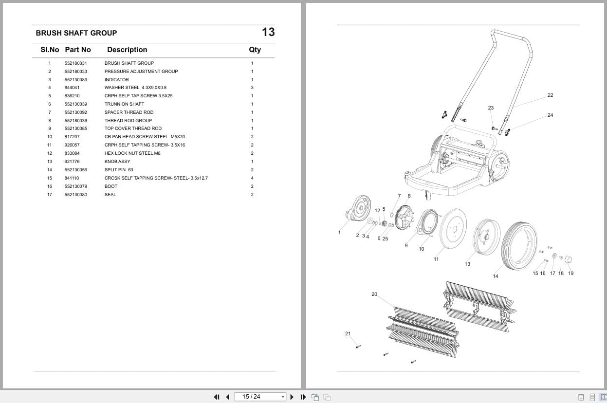 Minuteman Rider Sweeper Kleen Sweep 27R Parts Instruction Manual (2)