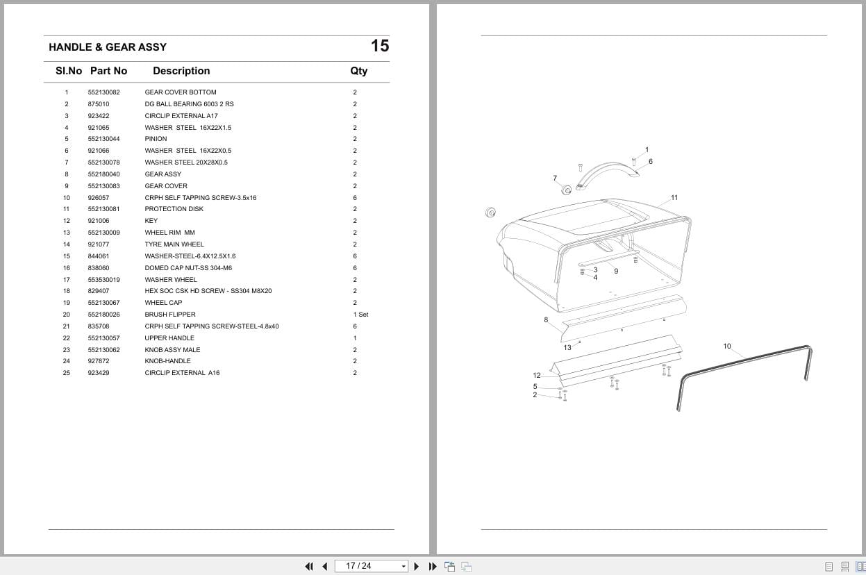 Minuteman Rider Sweeper Kleen Sweep 27R Parts Instruction Manual (3)