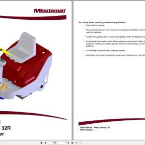 Minuteman Rider Sweeper Kleen Sweep 32R KS32R Parts Manual 988048 2013 (1)