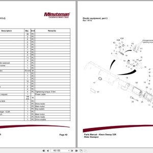 Minuteman Rider Sweeper Kleen Sweep 32R Ks32R Parts Manual 988048 2013 (3)