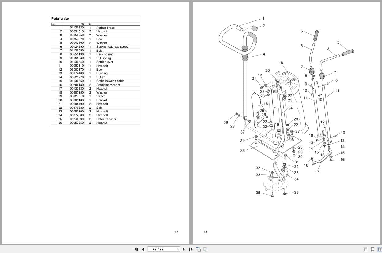 Minuteman Rider Sweeper Kleen Sweep 40R 47R Parts Instruction Manual (2)
