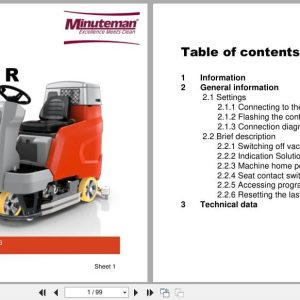 Minuteman Rider Sweeper Scrubmaster B120R Service Manual 2018 (1)
