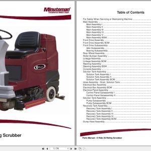 Minuteman Riding Scrubber E Ride 26 Parts Manual And Wiring Diagram (1)