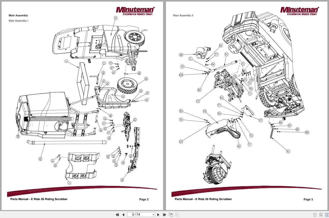 Minuteman Riding Scrubber E Ride 26 Parts Manual And Wiring Diagram (2)