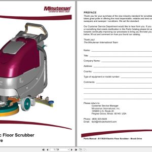 Minuteman Scrubber Disc Brush Drive E17 E20 Parts Manual And Electrical Schematic (1)