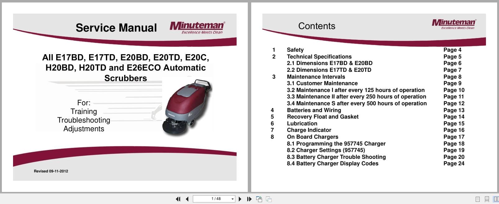Minuteman Scrubber E17BD To E26ECO Service Manual 2012 (1)