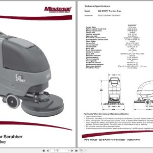 Minuteman Scrubber E20 Sport Parts Manual 988721S 2012 (1)