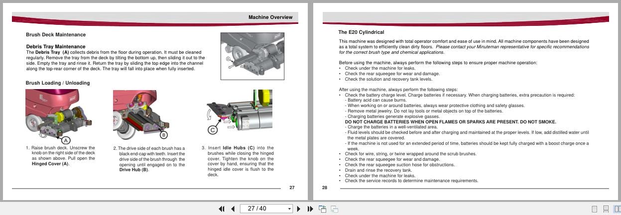 Minuteman Scrubber E20C Traction Drive User Manual 988728UM 2016 (3)