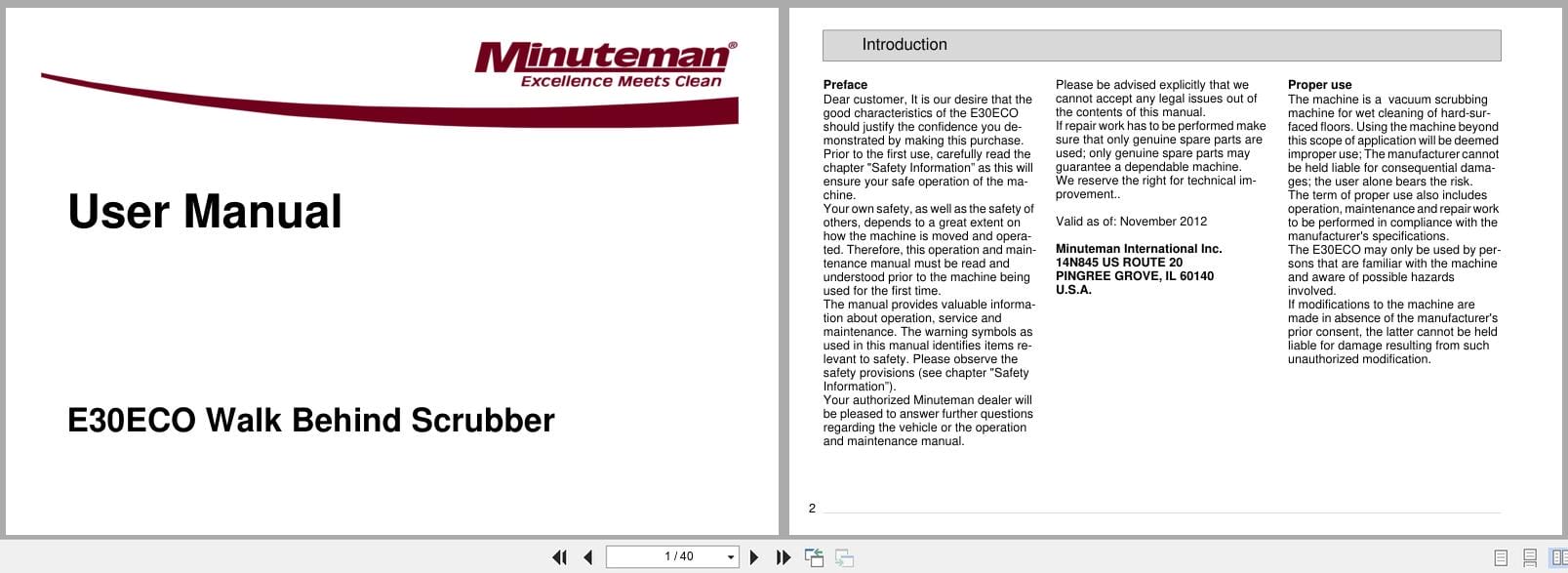 Minuteman Scrubber E30ECO User Manual 988746UM 2012 (1)