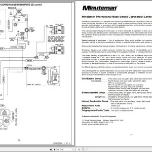 Minuteman Scrubber Es260 P260Tdqp To P260Bdce Operation Service Parts 988021 (4)