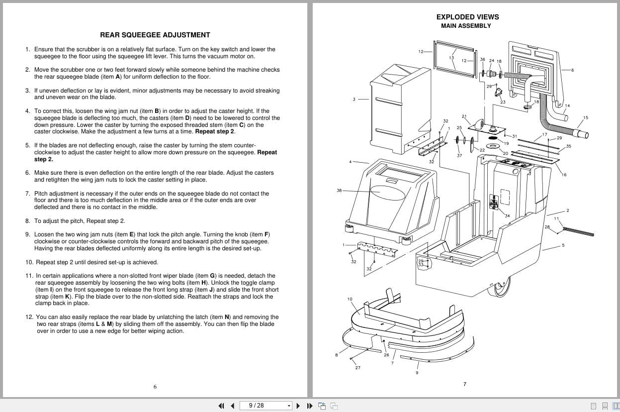 Minuteman Scrubber ES320 P320QP P320CE P320QPIW Operation Service Parts 988031 2006 (2)