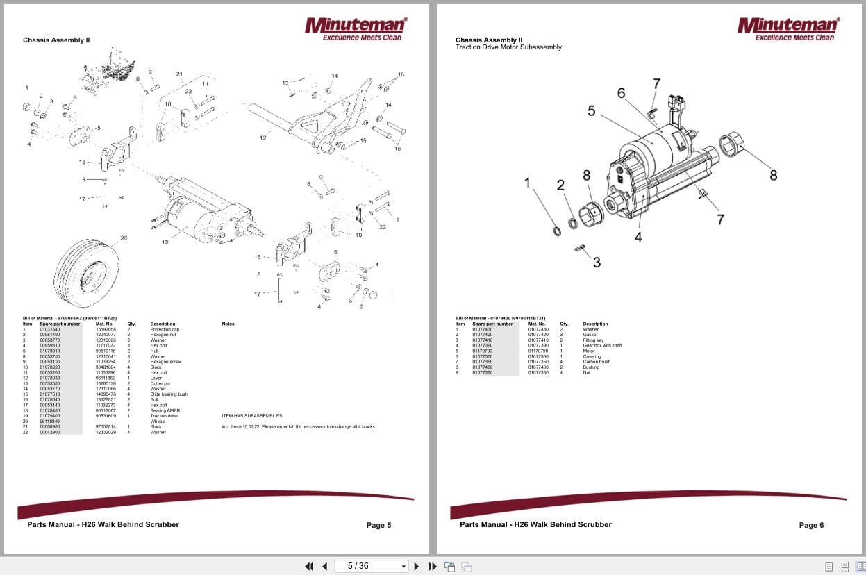 Minuteman Scrubber H26 Parts Manual 988026 2016 (2)