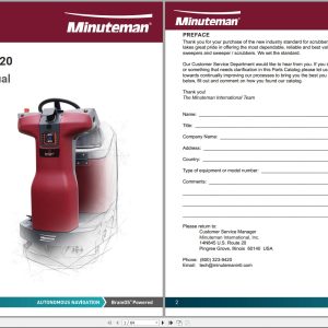 Minuteman Scrubber RoboScrub 20 Service Operation Parts Troubleshooting Manual (1)