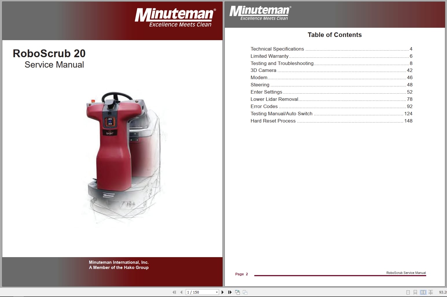 Minuteman Scrubber RoboScrub 20 Service Operation Parts Troubleshooting Manual (2)