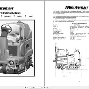 Minuteman Scrubber Sport SCV280000 Series Operation Parts Manual Trouble Codes (1)