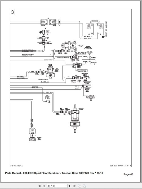 Minuteman Scrubber Traction Drive Disc E26Ecos Sport Parts Manual And Electrical Schematic 988737S 2016 (4)