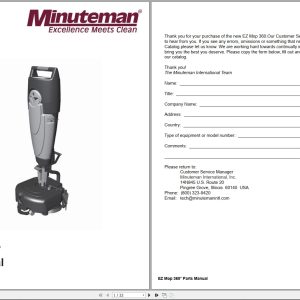 Minuteman Scrubbers E Z Mop 360 Pars Manual Error Codes (1)