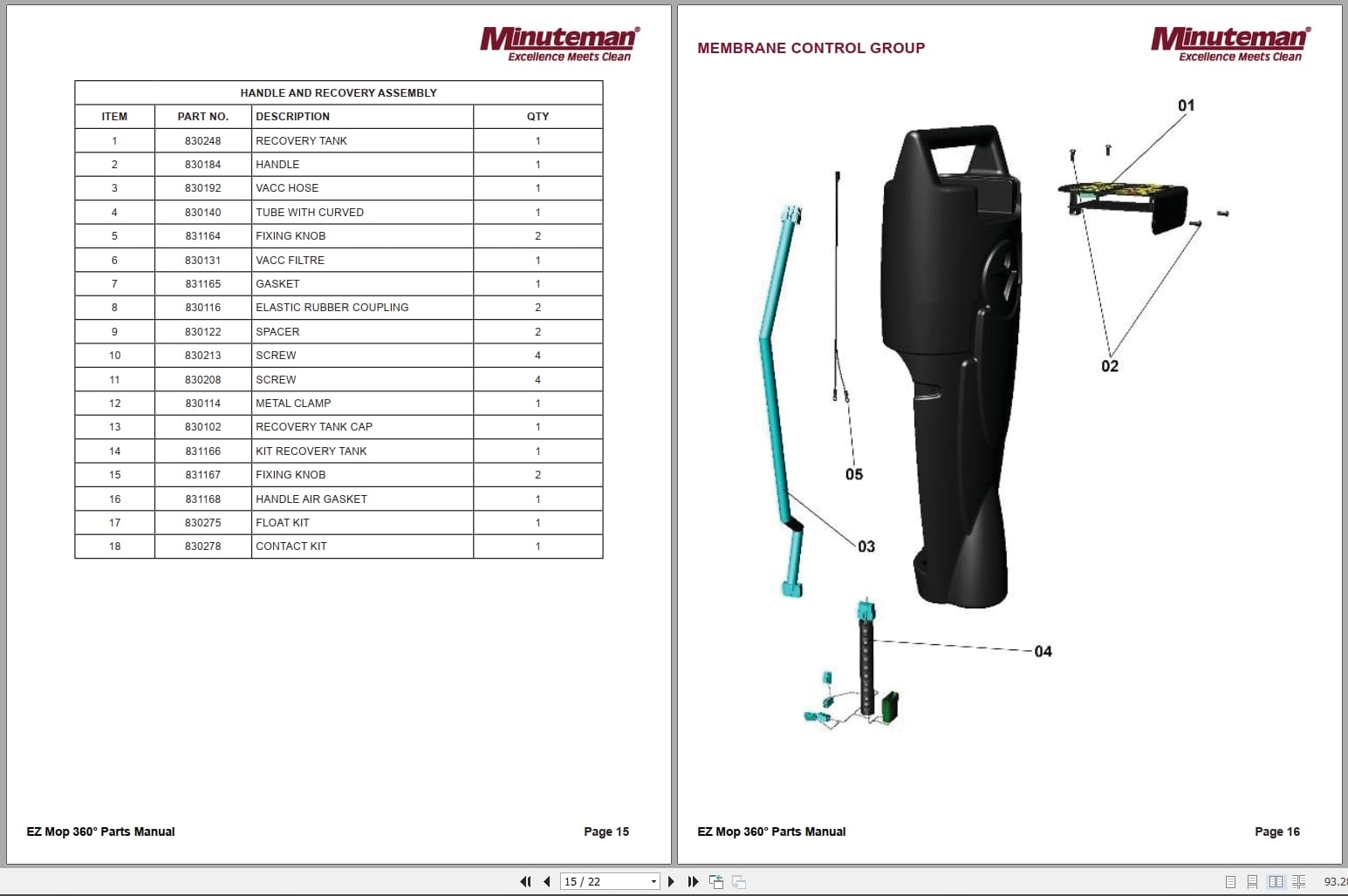 Minuteman Scrubbers E Z Mop 360 Pars Manual Error Codes (3)