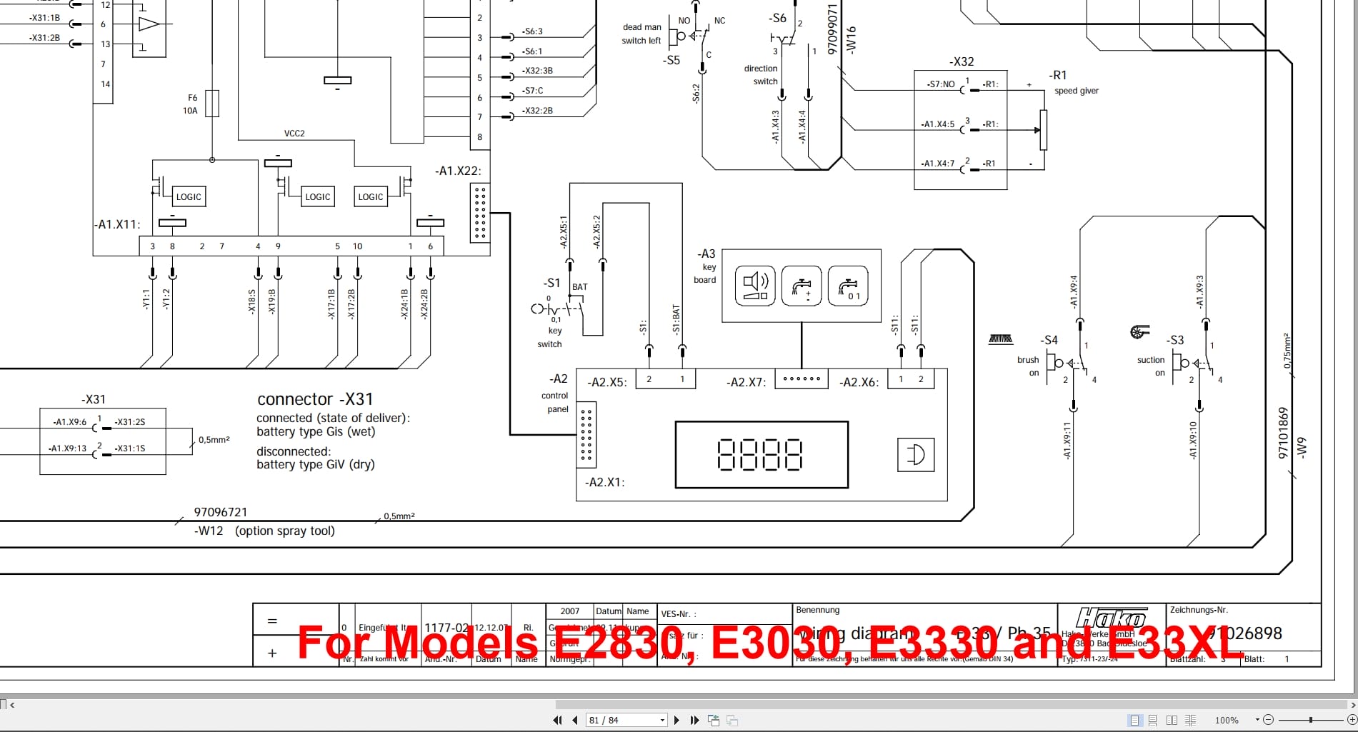Minuteman Scrubbers E24 To E3330 H26 Service Manual Wiring Diagram 2015 (4)
