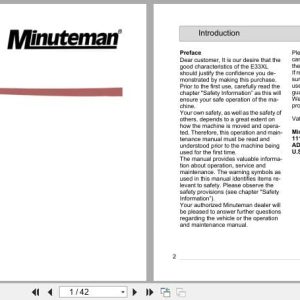 Minuteman Scrubbers E33XL 7311.24 Instruction Manual 88 10 2813 (1)