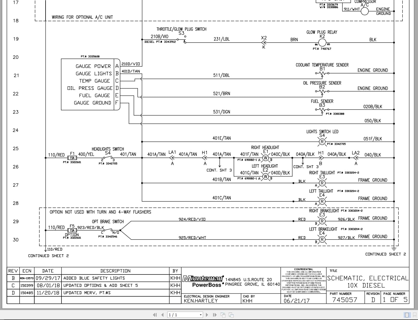 Minuteman Sweeper Armadillo 10X Diesel Electrical Schematic 745057 2018 (1)