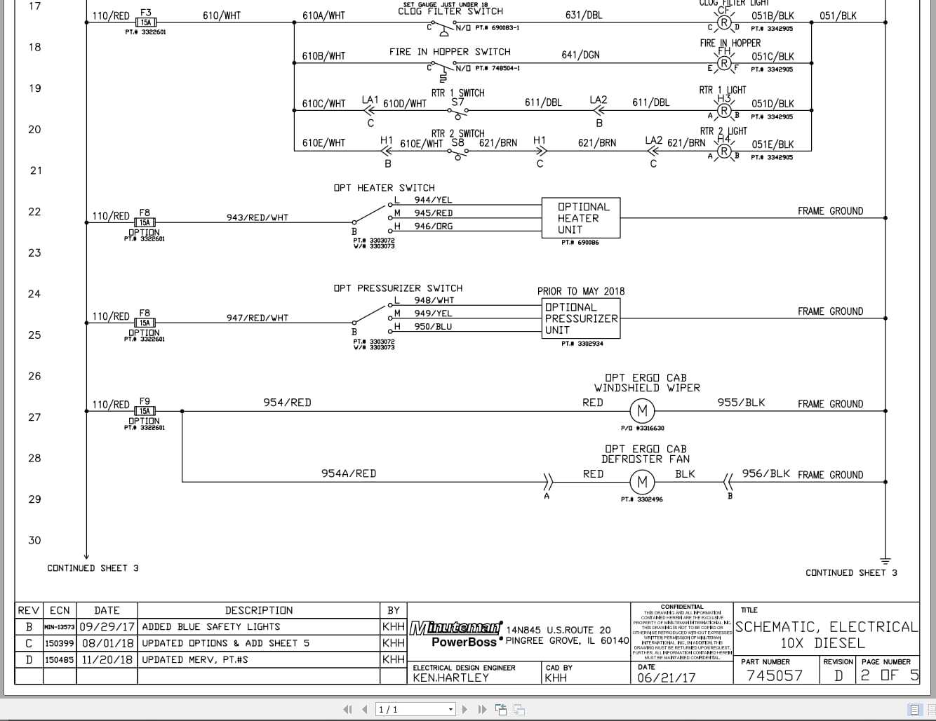 Minuteman Sweeper Armadillo 10X Diesel Electrical Schematic 745057 2018 (2)