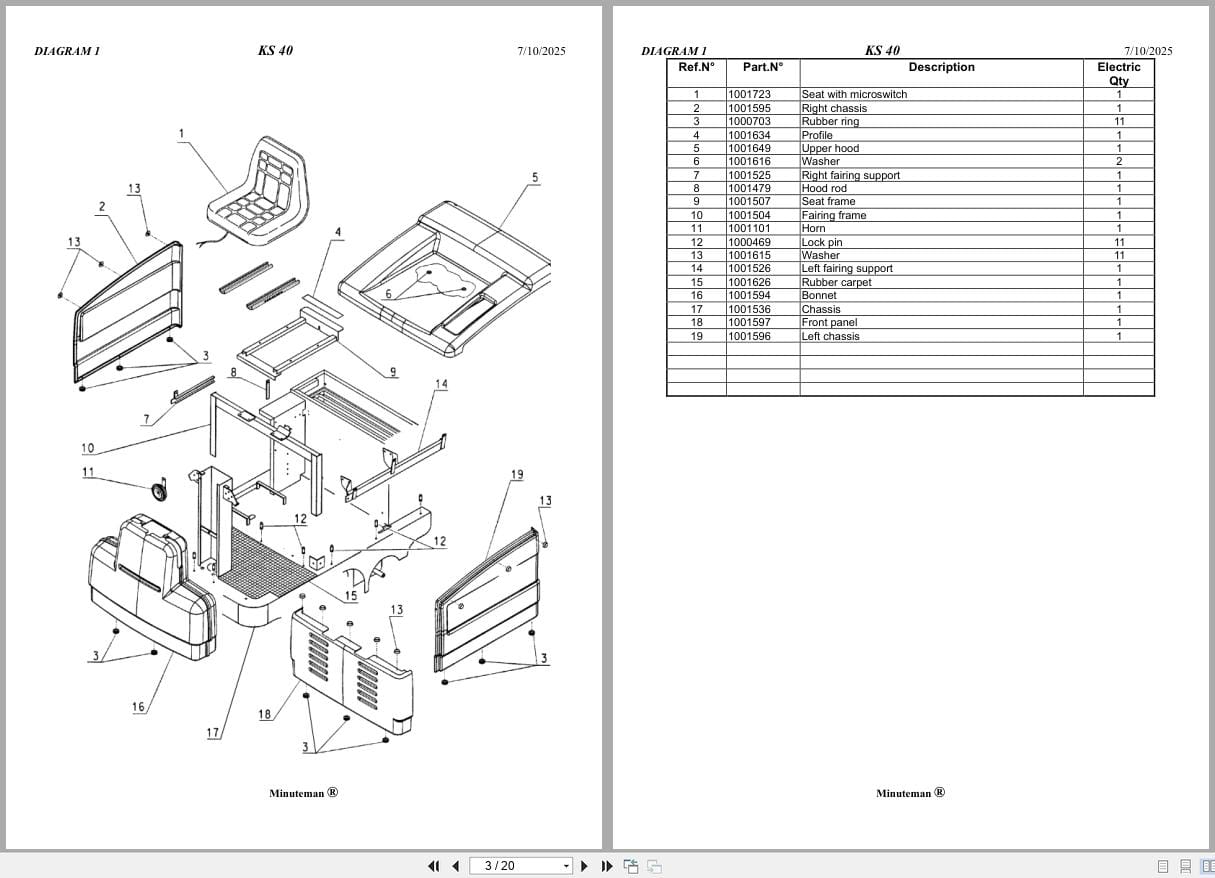 Minuteman Sweeper Kleen Sweep 40 Parts Manual (3)