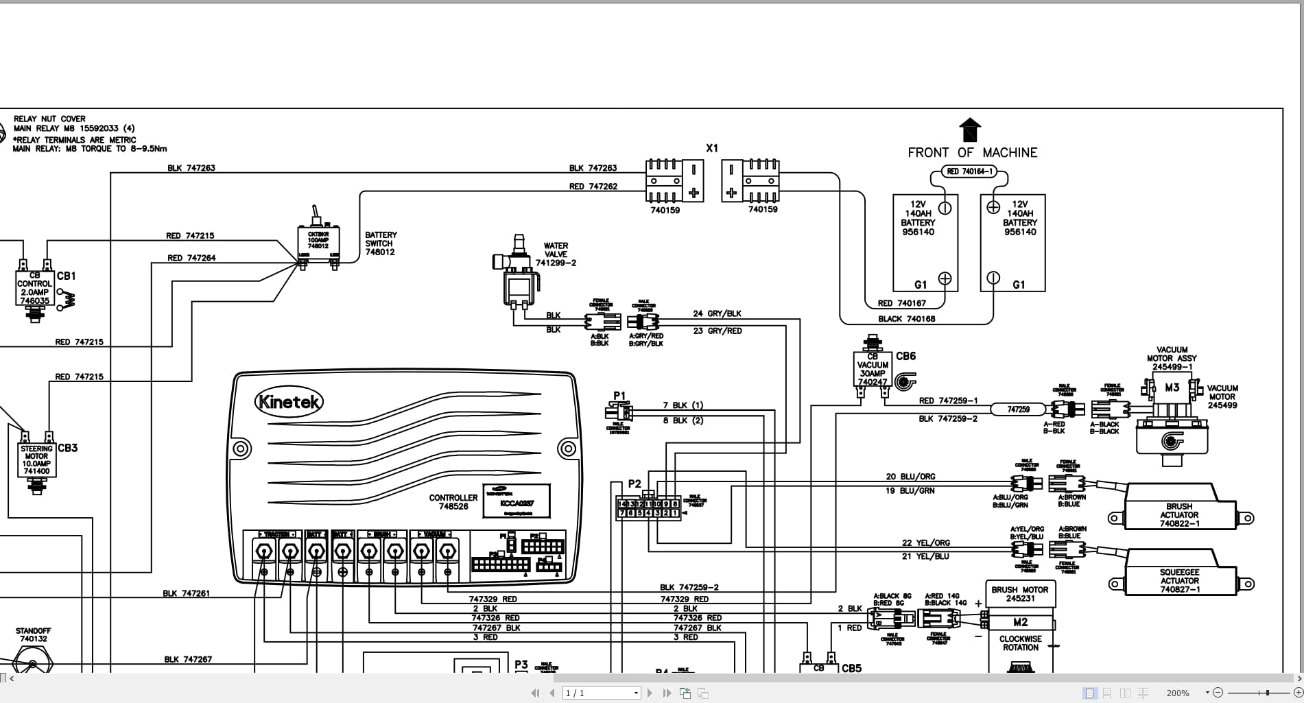 Minuteman Sweeper Max Ride Robot CE Electrical Schematic 745130CE (2)