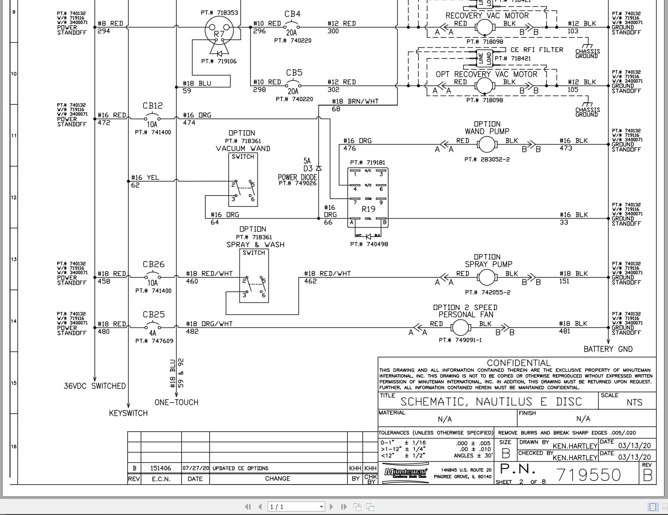 Minuteman Sweeper Nautilus E Disc Electrical Schematic 719550 2020 (2)