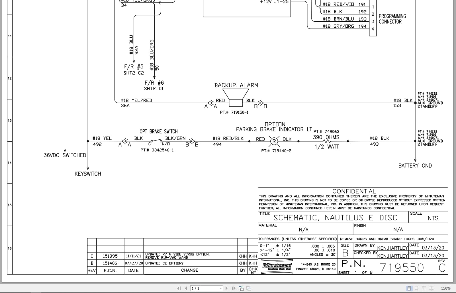 Minuteman Sweeper Nautilus E Disc Electrical Schematic 719550 2021 (1)