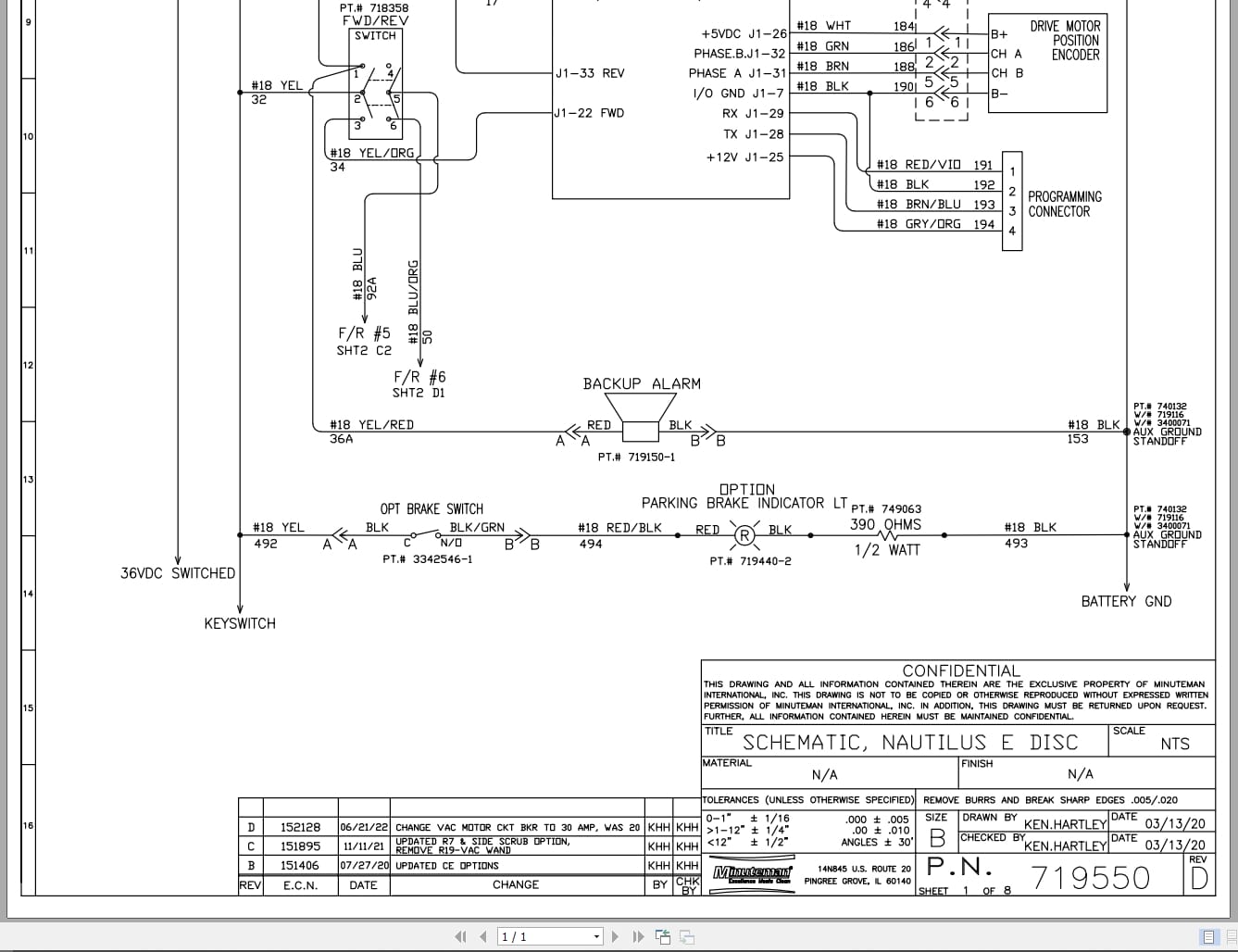 Minuteman Sweeper Nautilus E Disc Electrical Schematic 719550 2022 (1)